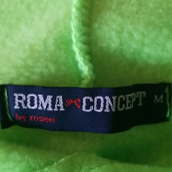 Roma Concept neon green crop hoodie - Picture 3 of 3